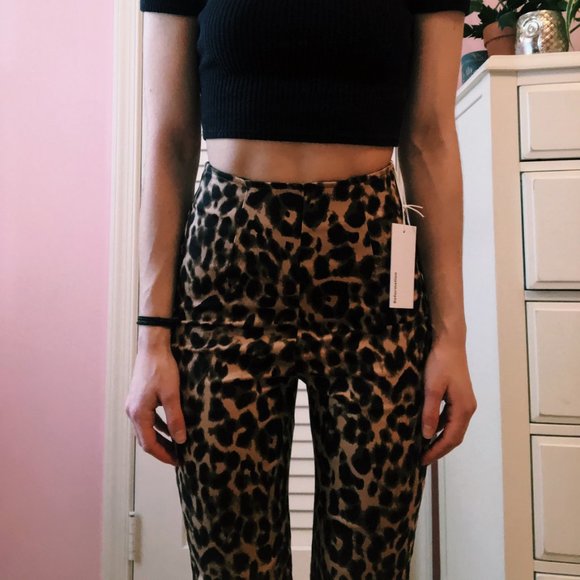 Reformation Pants - NWT Reformation Sera Leopard Pants 0